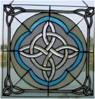 CELTIC SUNRISE STAINED GLASS WINDOW
